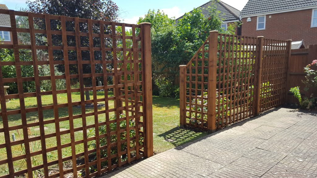 Pergola, post and rail and trellis